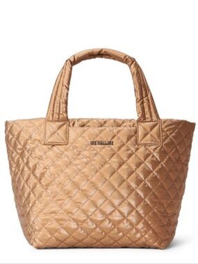 MZ Wallace Metallic Tiger Eye Pearl Metro Tote Deluxe Small